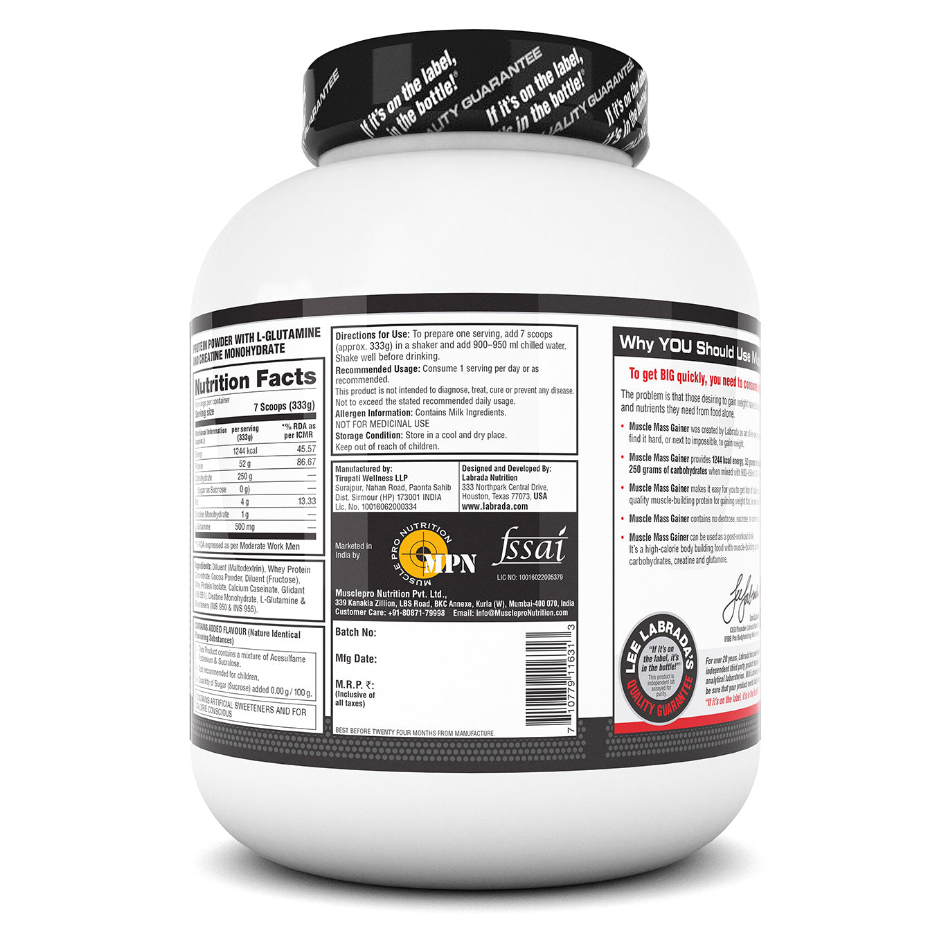 Labrada Muscle Mass gainer